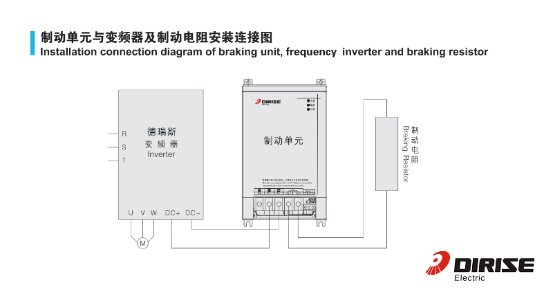 變頻器制動(dòng)單元和電阻連線圖